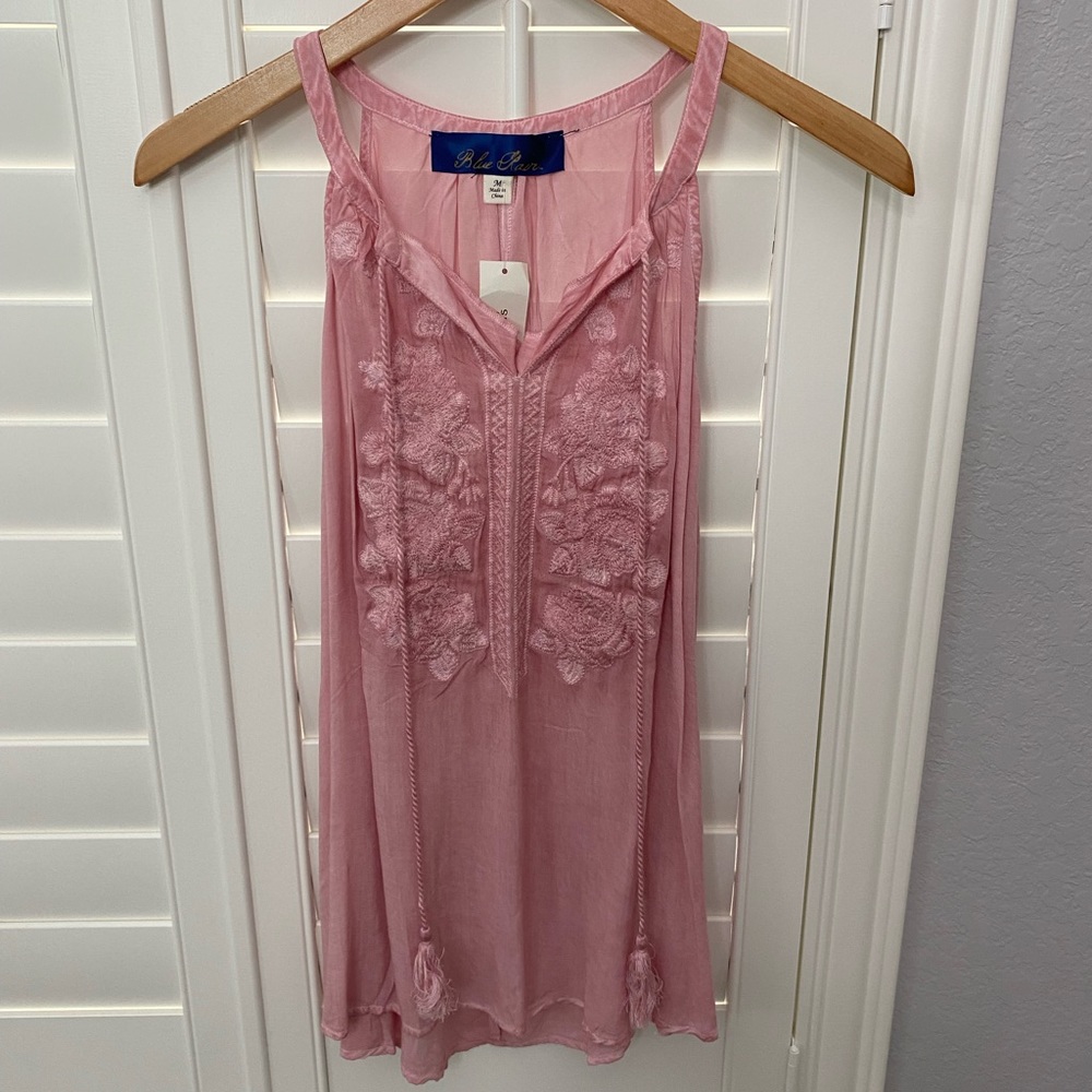 Blue Rair (Francesca’s) Embroidered Tank Top